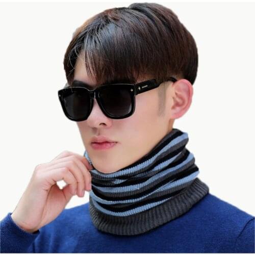 Men Winter Chemo Hat Beanie Scarf Cap Bandana Multifunction New Thick Wool Hats for Couple