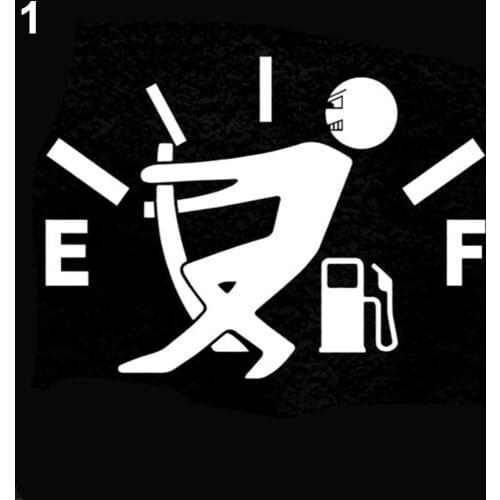 Car Vehicle Truck Window Reflective Funny Gas Fuel Gage Empty Sticker Decal