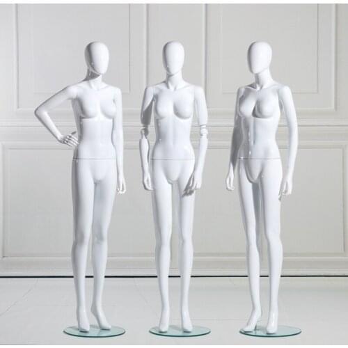 High Quality White Color Dummy Fiberglass Female Mannequin Bendable Hot Sale
