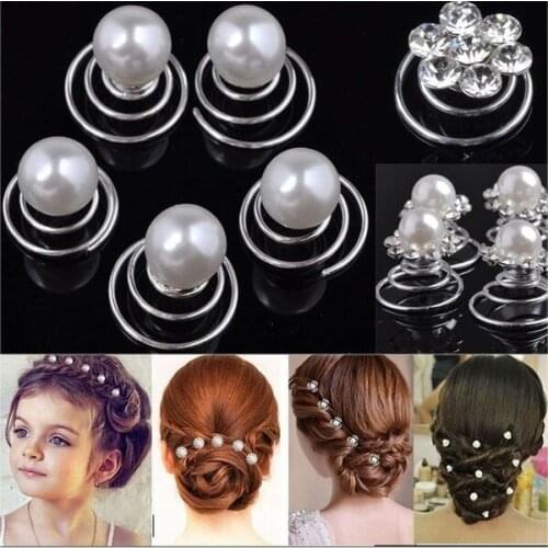 12PCS Crystal Rhinestone Flower Bridal Wedding Hair Pins Hairgrip Accessories Hairdresser Head Hair Braid