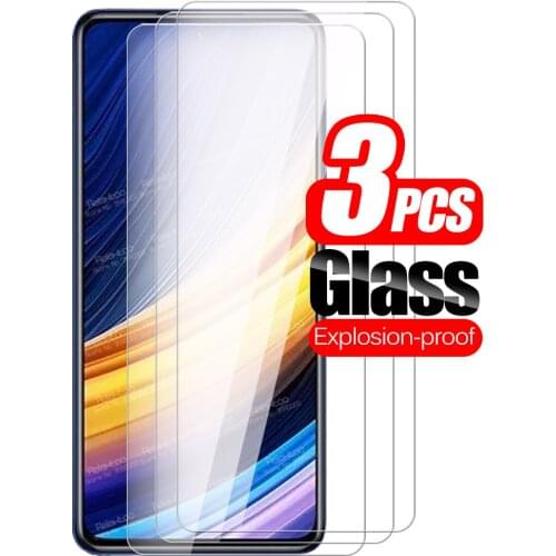 3pcs Protective Glass For Xiaomi Poco X3 Pro Glass Screen Protector Xiomi Mi PocoX3 X3Pro Pocco Pocophone X 3 3X NFC Armor Film