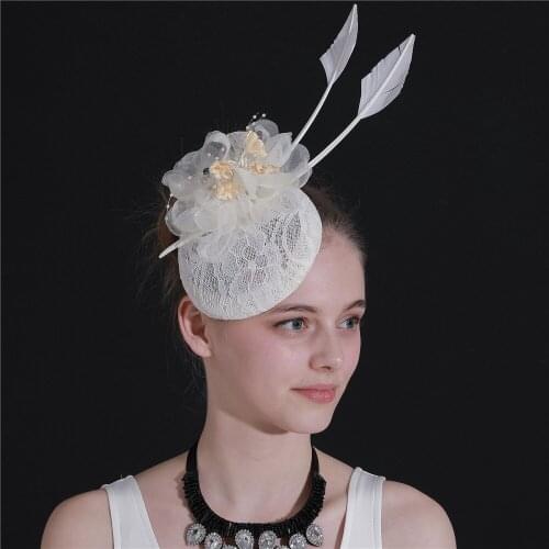 Ladies Flower Headpieces Hair Fascinators Hats Wedding Occasion For Women Church Hair Clips Accessories Elegant Party Headdress