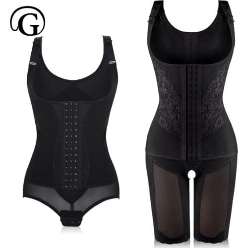 Prayger Plus Size 6XL Bodysuits Women Magnet Corset Far Infared Full Body Shaper Slimming Waist Trimmer Shapewear Bra Lifter