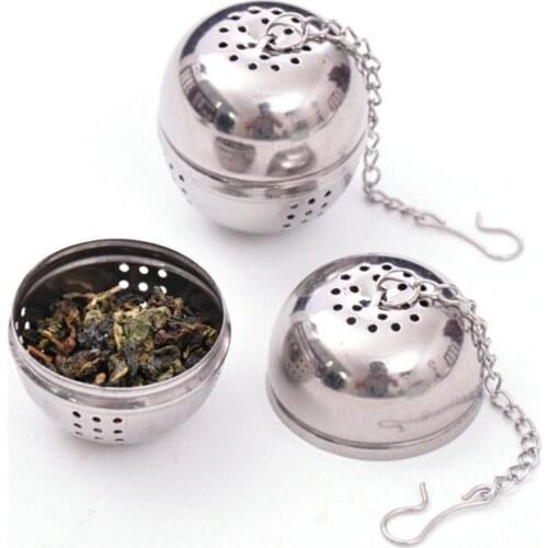1Pc Reusable Stainless Tea Mesh Herbal Ball Infuser Tea Spice Strainer Teakettle Locking Tea Filter Infuser Spice Strainer