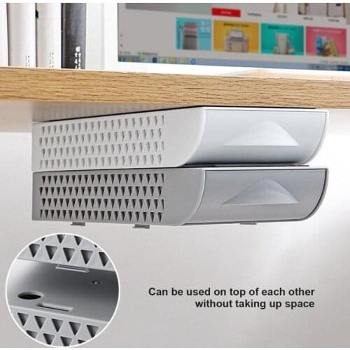 1pcs Drawer Pencil Tray Self-Adhesive Hidden Organizer Pen Box Barrel Office Sundries Storage Box Kitchen Accessories Cocina