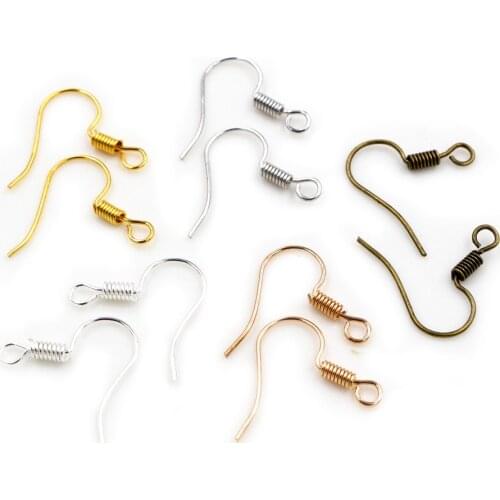 20x17mm 100pcs/lot DIY Earring Findings Earrings Clasps Hooks Fittings DIY Jewelry Making Accessories Iron Hook Earwire Jewelry