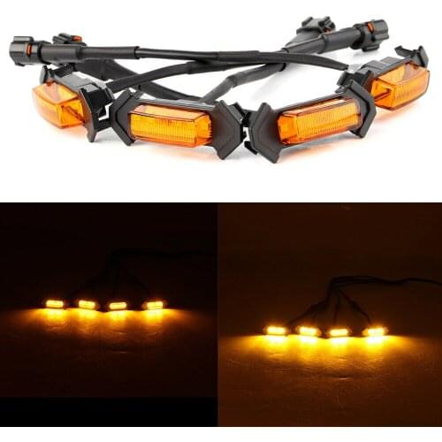 4pcs For Toyota Tacoma 2016 2017 2018 Car Front Bumper Upper Grille LED Lamp Amber Light PT228-35170