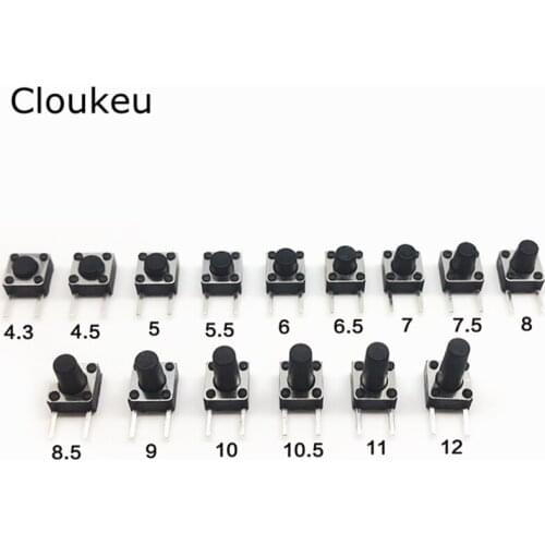 50Pcs 6*6*10.5MM Side 2Pin Side press Touch switch 6x6x10.5 Micro button switch