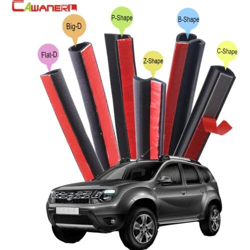 Cawanerl Car Sealing Strip Kit Rubber Weatherstrip Seal Edge Trim Noise Control Self-Adhesive For Dacia Duster Lodgy Sandero