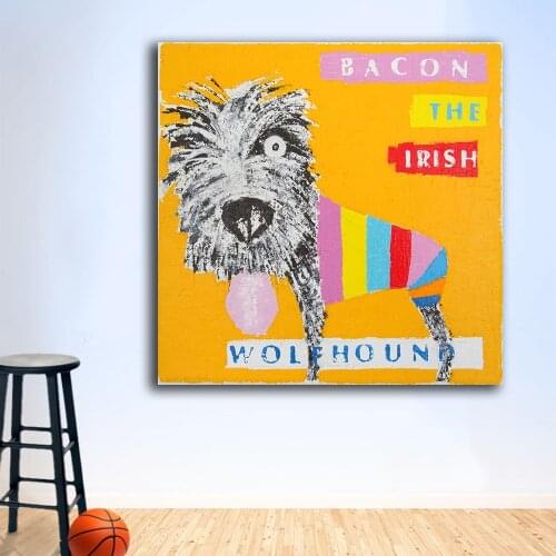 Francis Bacon The Irish Wolfhound Dog Paiting Home Decor On Canvas Modern Wall Art Canvas Print Poster Canvas Painting No Frame