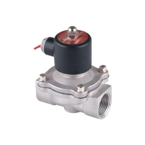 Free Shipping 5PCS 1" 25mm Stainless Steel Solenoid Valve Normally Closed 2Way VITON Oil Acid AC220V