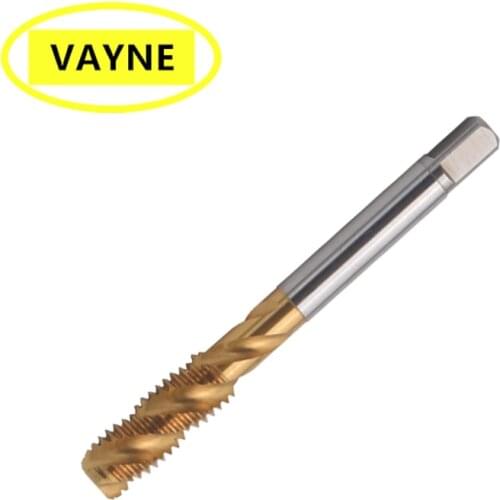 VAYNE HSSE British or American system/ Standard or Fine Thread Spiral Fluted Taps with Tin Coated UNC5/16-18 1/2-20 3/8W-24