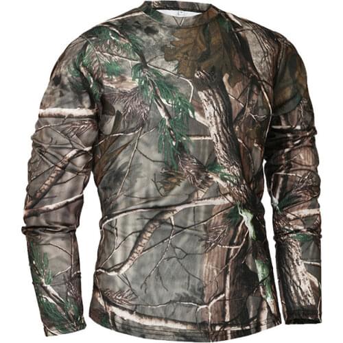 Quick Drying Long Sleeve T-shirt Men Autumn Outdoor Bike Running Fitness Mountaineering Bicycle Round Neck Camouflage T Shirts