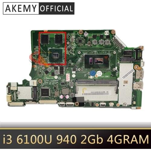 C5V01 LA-E892P For ACER A515-51G A615-51G A315-53G Motherboard CPU i3 6100U Gpu: 940 2 Gb, 4G RAM DDR4 100% Test Ok Mainboard