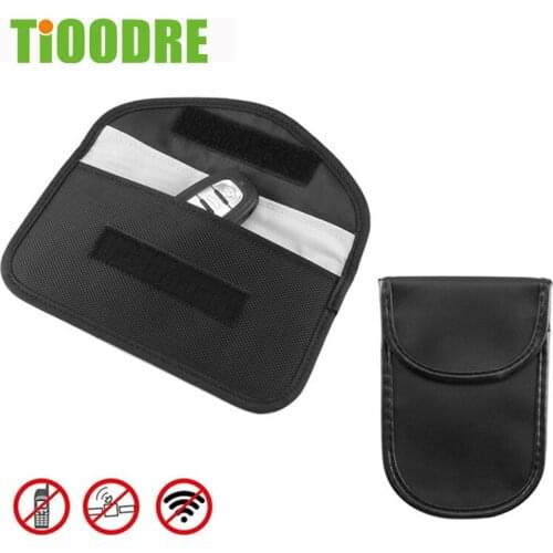 Signal Blocking Bag Car Fob Signal Blocker Faraday Bag Shielding Pouch Wallet Case For Car Key Cell Phone Protection