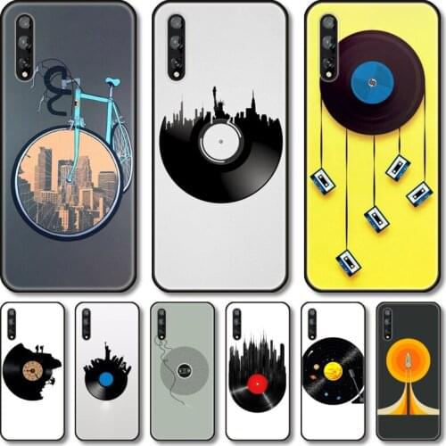 The old disc Phone Case For Huawei Y 5 6 7 8 9 A P S Pro 2020 2019 Black Shell Cover