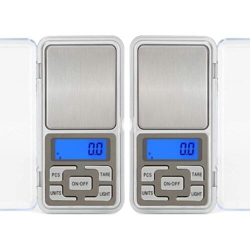 2 Pcs Digital Scale,Pocket Scale,LED Backlight Display,500G-0.01G for Kitchen,Jewellery,Drug,Tea,Yeast,Coffee(Silver)