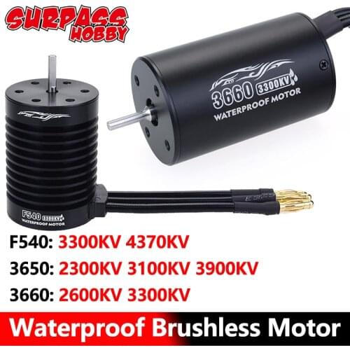 SURPASS HOBBY F540 3660 3650 Waterproof Brushless Motor 2300KV 2600KV 3300KV for 1/10 RC Car Traxxas Axial Redcat HSP Off-road