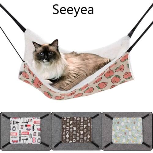 Pet Hammock Cotton Mouse Ferrets Guinea Pig Cat Hanging Bed For Cats Rodents Breathable Warm Hammock For Hamster Pets Supplies