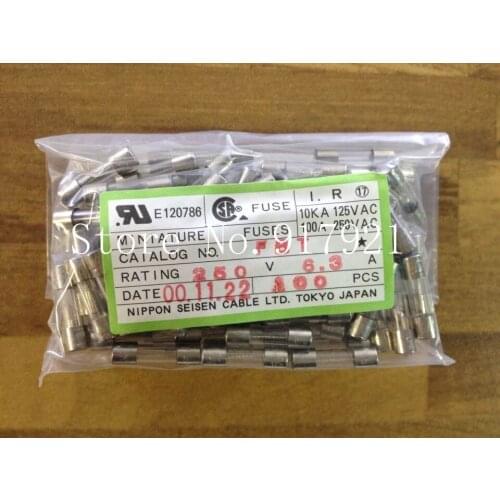 [ZOB] Imported Japanese JET FBT 5X20 6.3A250V FUSE original explosion-proof glass --200pcs/lot