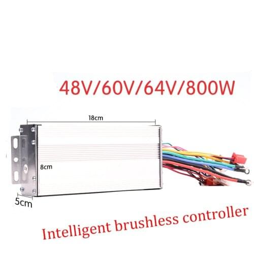 Electric Vehicle Controller 48V 60V 72V 800W Series DC Brushless Dual Mode Two Tricycle Universal Intelligent Controller