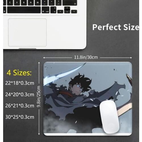 Sung Jin-Woo-Solo Leveling-Manhwa-Mouse Pad DIY Print Anime Manga Assassin Manhwa Manhua Solo