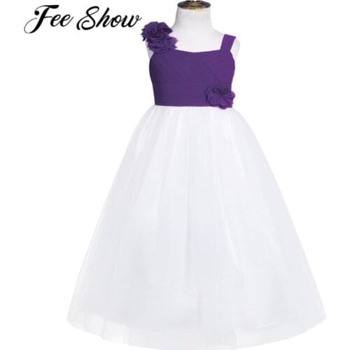 4-14 Years Girls summer dress Princess Bride formal wedding Prom Baby Girl Elegant Birthday Party Pageant dress Kids Clothing
