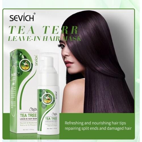 Sevich 50ml Nourishing Leave-in Hair Mask Amino acids Long Lasting Repair Frizzy Damaged Hair Tea Tree Hair Smoothing Essence