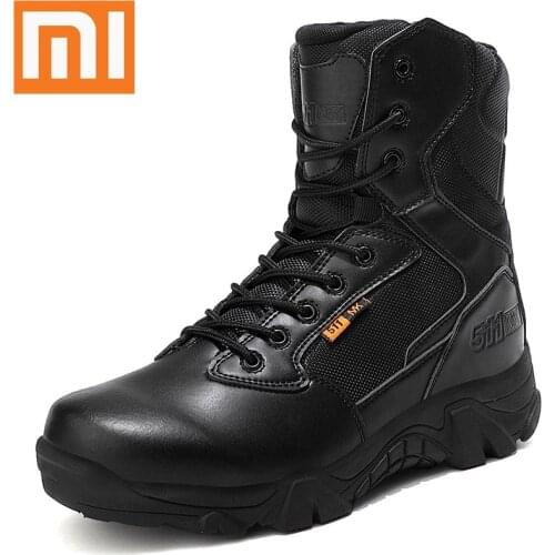 Xiaomi Military Leather Combat Boots for Men Combat Bot Infantry Tactical Boots Askeri Bot Army Bots Army Waterproof Shoes