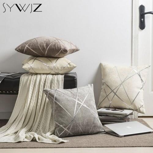 Autumn Winter Geometric Cushion Covers for Sofa Bed Couch Modern Home Decor Chenille Jacquard Throw Pillows 45x45cm Pillowcases