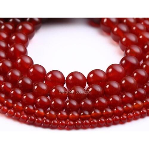 Bulk Wholesale Red Agates Beads Natural Stone Loose Beads for Jewelry Making 4-12mm Necklace Bracelet DIY