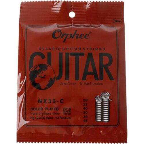 Orphee NX35-C 6pcs Classical Guitar Strings 028-045 Inch Nylon Core Steel Plated
