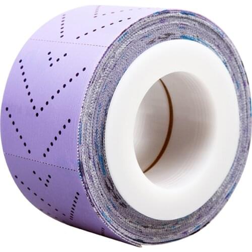 Rectangular hand torn sandpaper roll emery cloth roll hand sanding board hand planing three-in-one dry sanding purple 70mm/12M