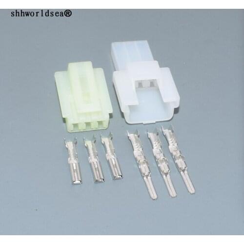 Shhworldsea 2.3mm 3pin female male car wiring connector auto electrical connector plug 6090-1131 6090-1136