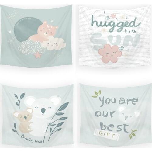 Light-colored cartoon animals witchcraft boho decor room decor aesthetic tapestry wall hanging anime tapestry wall wall decor