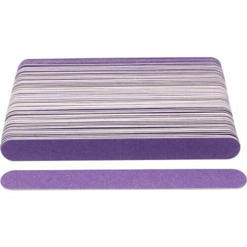 100pcs/lot Thin Wooden Nail File Disposable Sanding Sandpaper Files Purple Nail Buffer Buffing limas Pedicure Manicure Polishing