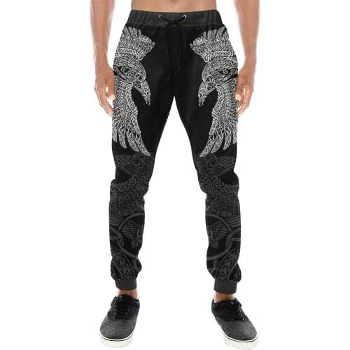 Vikings Munin Raven Tattoo 3D Printed Men Pants Harajuku Fashion Trousers Autumn Casual Joggers Pants CK-002