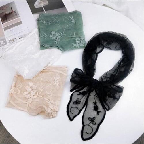 Women Lace Scarf Long Scarf 4Colors 10pcs/lot