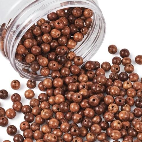 1 Box 6mm 8mm Round Undyed Wood Beads Waxed Wooden Beads Round for Jewelry Making DIY Bracelet Necklace Accessories Finding