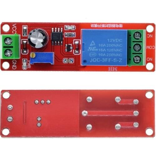 1PCS NE555 Timer Switch Adjustable Module Time delay relay Module DC 12V Delay relay shield 0~10S