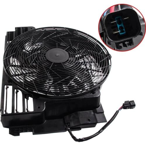 64546921940 A/C AC Radiator Condenser Thermo Engine Cooling Pusher Fan for BMW X5 E53 2000-2006 3.0 4.4 4.6L 4.8L 64546919051