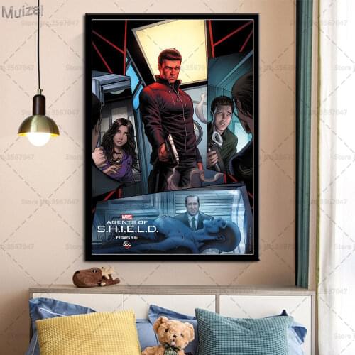 Agents of S.H.I.E.L.D. Shield Poster Hot TV Show Canvas Painting Posters and Prints Wall Art Picture for Living Room Home Decor