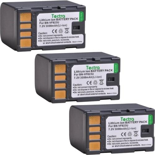 Tectra BN-VF823 BN-VF823U BNVF823 BNVF823U Rechargeable Battery(3pack) for JVC GR-D720US GR-D728 GR-D750US GR-D771