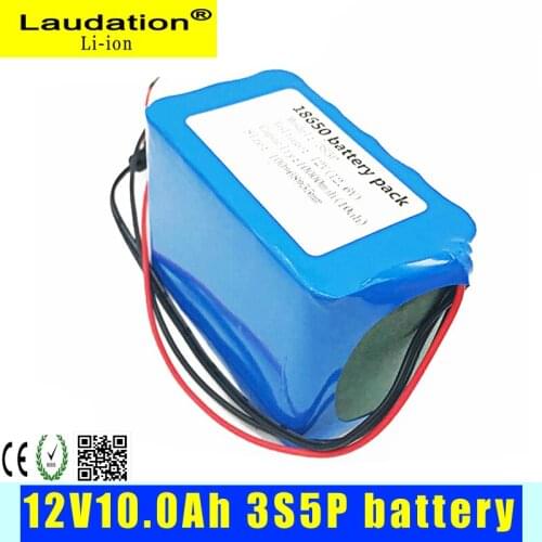 Laudation3s5p 12V10ah Battery 100% New High Capacity Protection 11.1V12V Lithium Rechargeable Battery 12V 10000mAh Capacity Hot