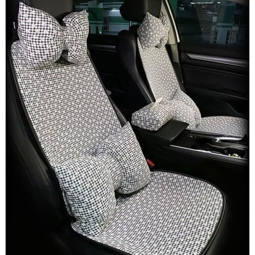 Car Cushion Seat Cushion Daisy Cool Cushion Linen Backrest Four Season Cover Cartoon Ass Cushion Home Office Accessories
