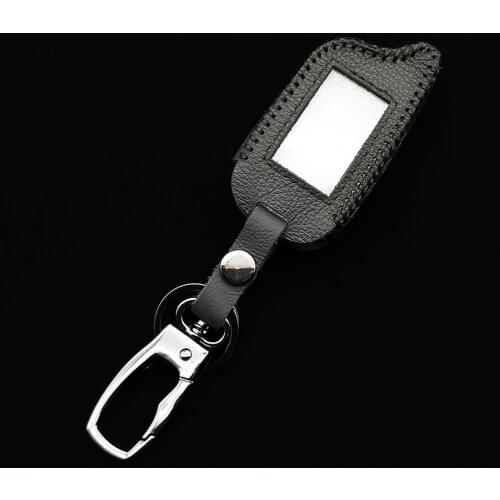 ST-7A Russian 100% Leather Case Cover for Cenmax ST7A 7A LCD Keychain Remote Control Car Remote 2-Way Car Alarm System