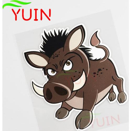 A Wild Boar Fierce Animals Car Sticker Personality PVC Decals Fashion Body Decoration Cars Accessories Waterproof Decal 15*13cm
