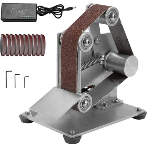 Mini Electric Belt Sander Multi-function Grinder for DIY Polishing Grinding Cutter Edges Sharpener Belt Grinder Grinding Machine