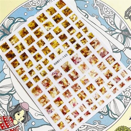 HANYI-143 HANYI-189 HANYI-189 Agate stone marble fragment 3D Back glue Nail Art Stickers Decals Sliders Nail ornament decoration