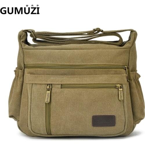 Canvas Mens Shoulder Bag Large Capacity Handbag Messenger Bag Multi-Function Ladies Bolsa Feminina Crossbody Bags